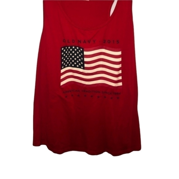 Old Navy XXL red vintage tank top from 2015 American Flag - Picture 1 of 10
